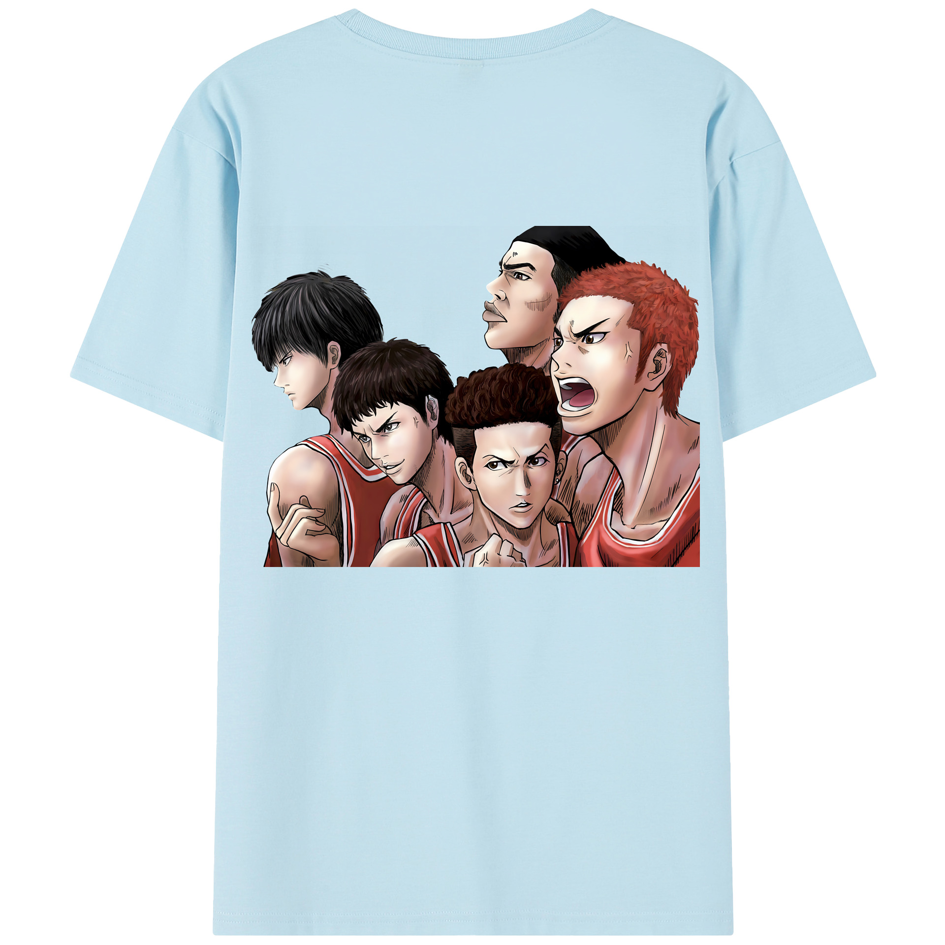 SLAM DUNK／スラムダンク 綿100％半袖Tシャツ（背面プリント）